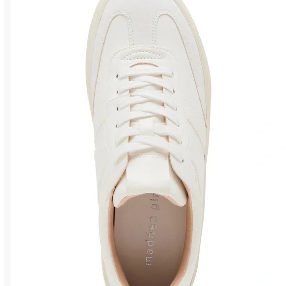 Madden Girl Livvy Women's White and Tan Platform Sneakers - Picture 4 of 5